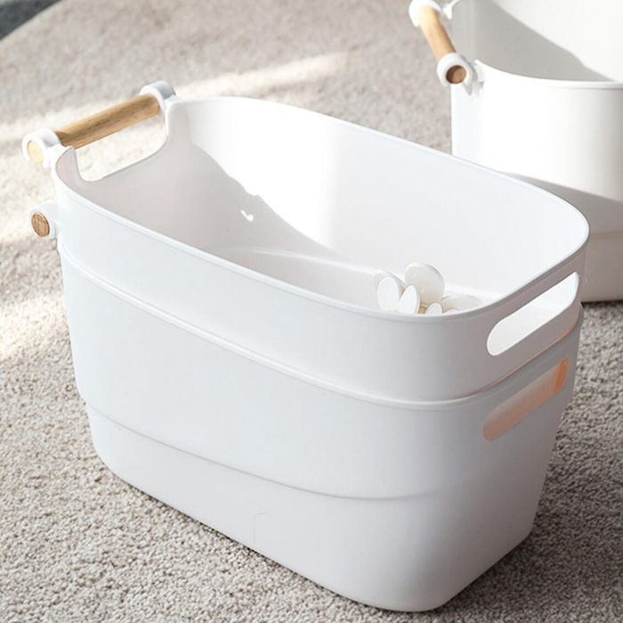 Stackable Storage Container for Organizing Bin with Handle for Shelves Pantry