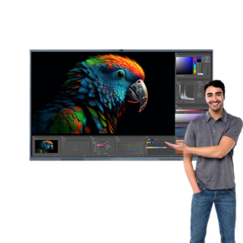 4K Zero Bonding 75 Inch Infrared and Customize Size Interactive Smart White Boards with Touch Screen for Teaching