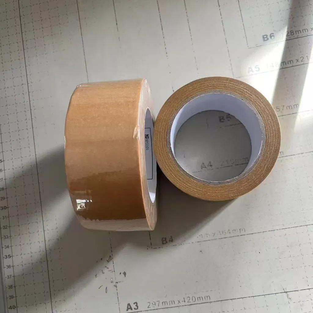 Fiber Reinforced Original White Kraft Paper Tape Kraft Packing Tape Roll
