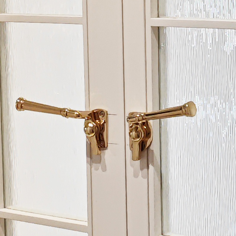 Koppalive Traditional Farmhouse Copper Steel Window Latch Handle Aged Brass Bronze Casement Fasteners Handle for Window