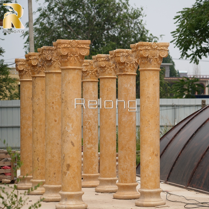 Decorative Outdoor Indoor Building Column Natural Marble Stone Column Chinese Supplier