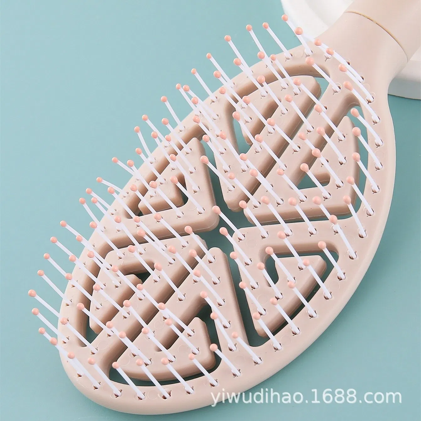Soft Needle Hollow Ventilated Ribbed Arc Shaped Cute Animal Silicone Dual-Use (Dry & Wet) Fluffy Large Curved Comb