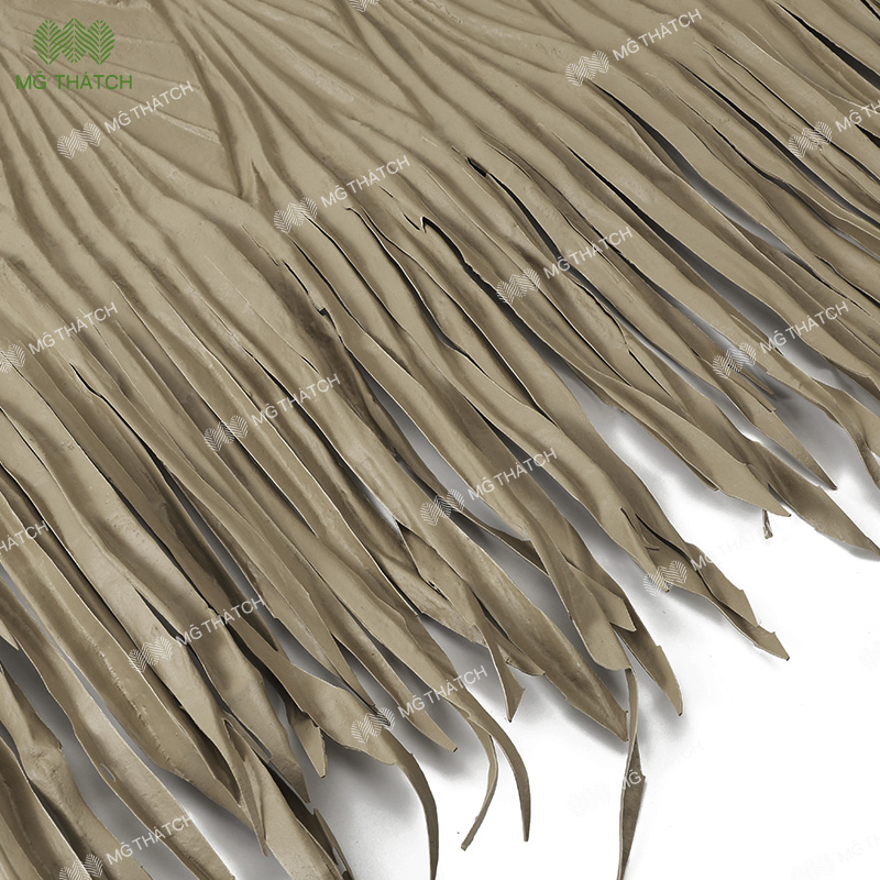 Popular Roofs Replacement Synthetic Palapa Thatch 100% Waterproof Artificial Paja Sintetica HDPE Plastic Palm Thatch