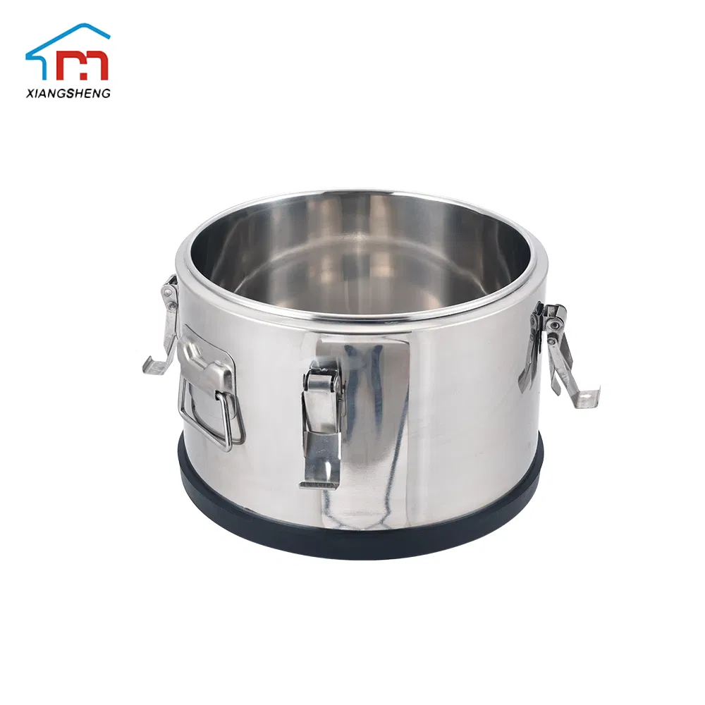 Xiangsheng Stainless Steel Stackable Insualted Barrel with Rubber Bottom and Flat Lid