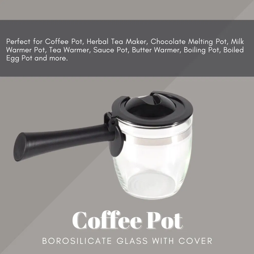 Coffee Pot Borosilicate Glass with Cover, Glass Coffee Machines Accessories Wbb13855