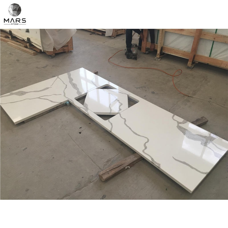 Quartz Slab White Calacatta for Table Desk Bar