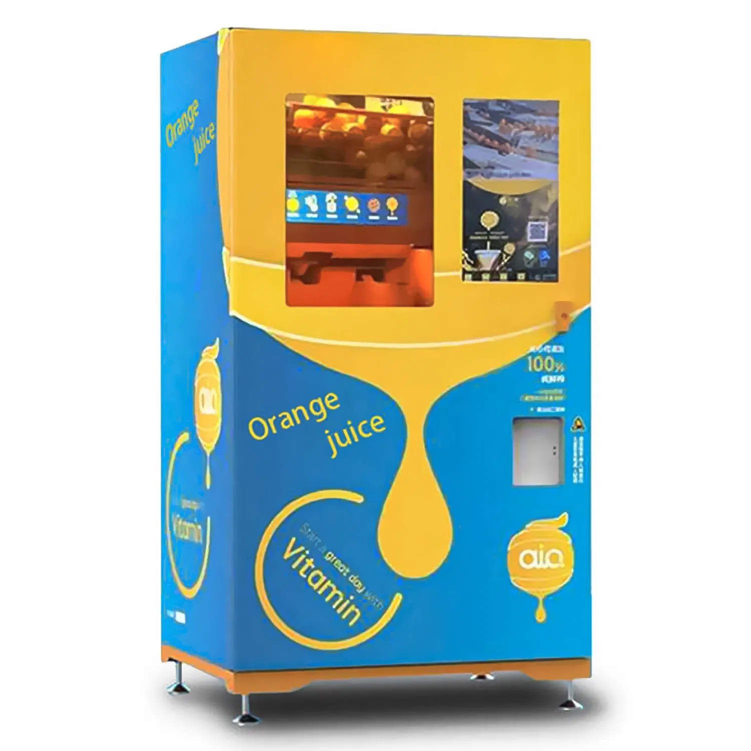 Fully Automatic Natural Fruit Juice Dispenser Fresh Squeezing Orange Juice Vending Machine