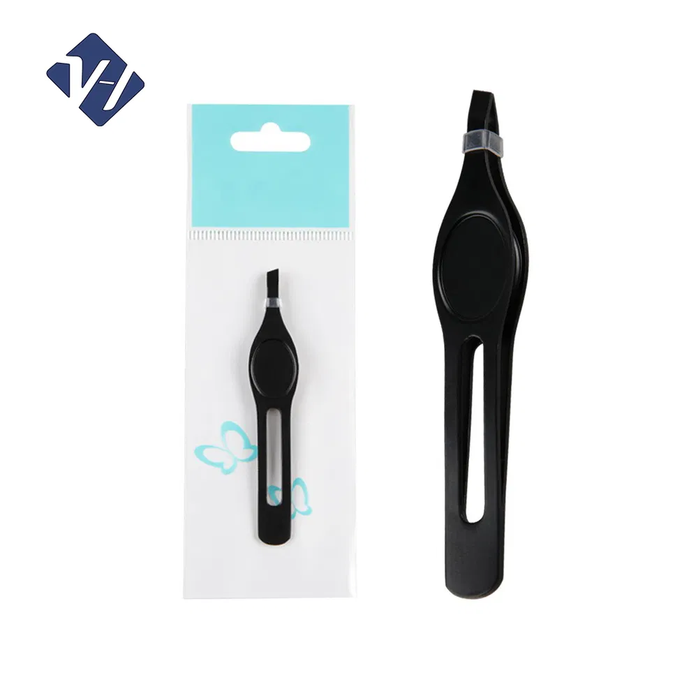 Stainless Steel Professional Beauty Equipment Slanted Pointed Square Eyebrow Shaping Tweezers