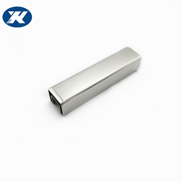 Stainless Steel Glass Handrail Cover Slotted U Channel Pipes Slot Tube