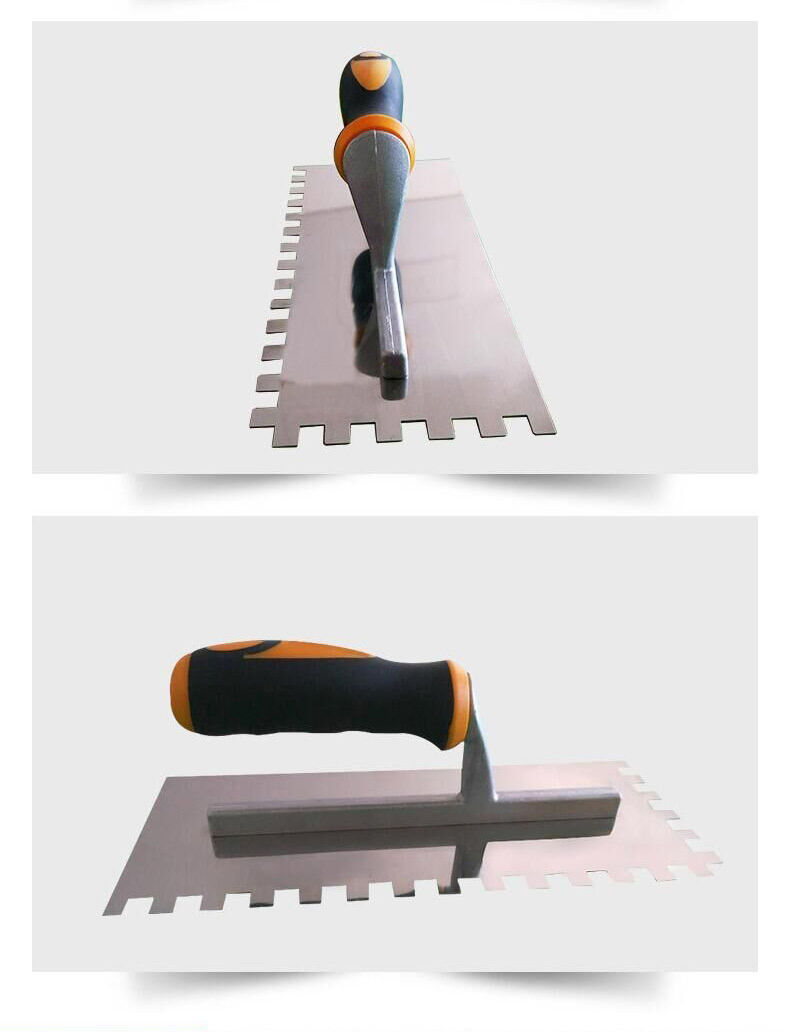 Plastering Trowel with Fiberglass Handle and Teeth
