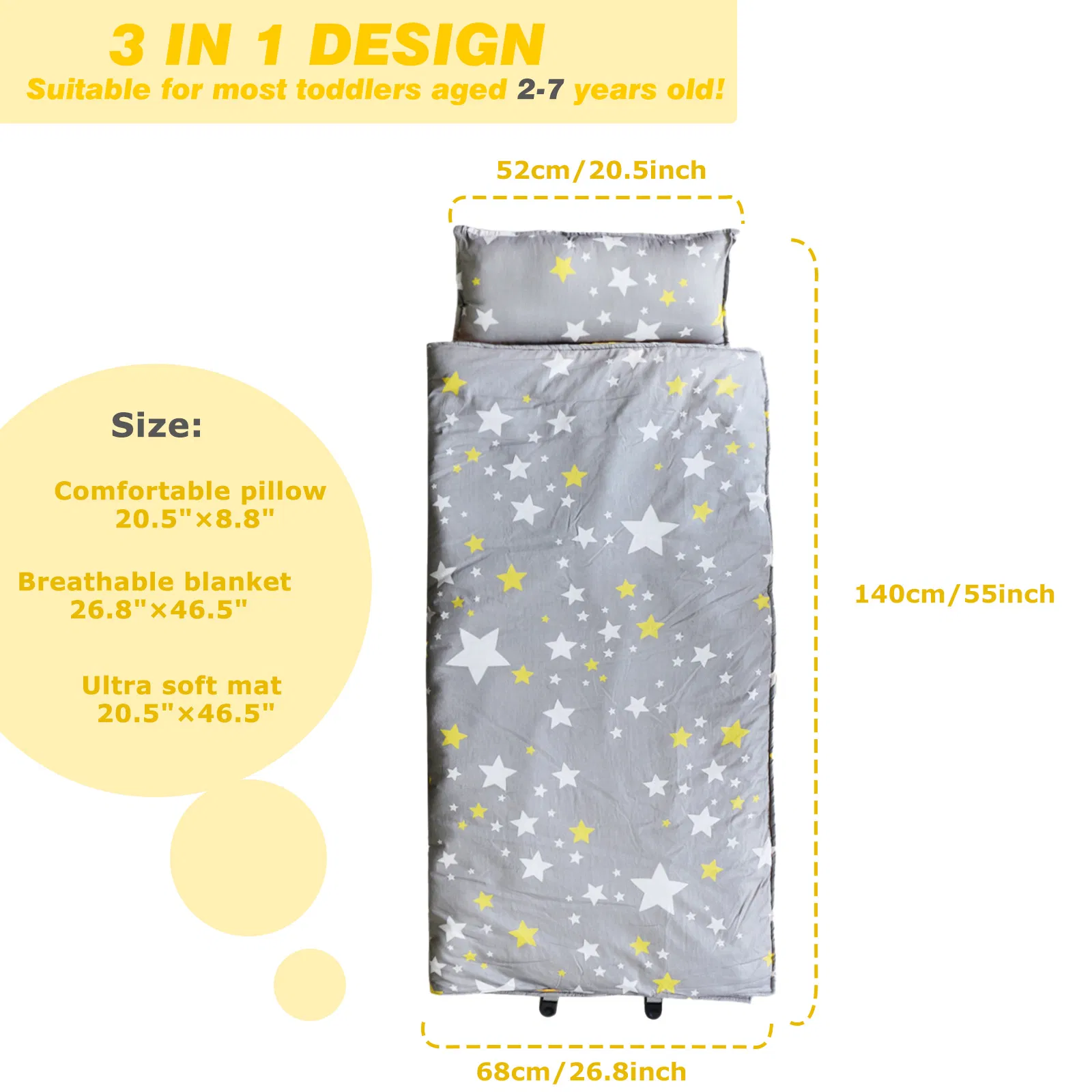Cotton Breathable Sleeping Bag Toddler Sleeping Mat Nap Mat