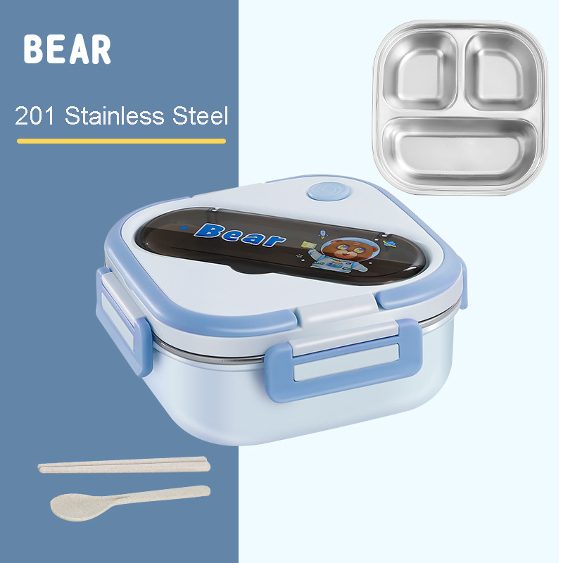 201 Stainless Steel Thermal Insulated Cartoon Bento Lunch Box