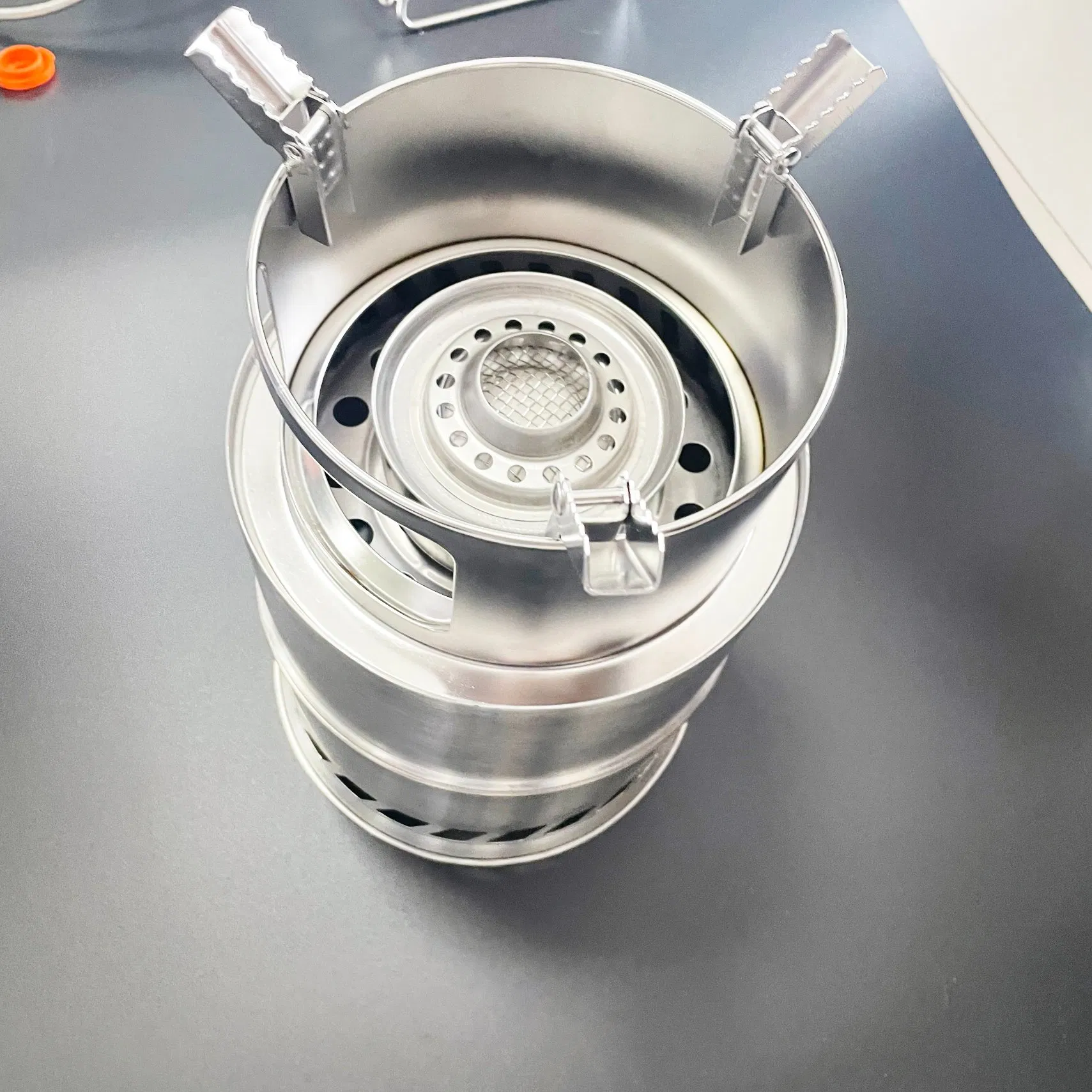 Stainless Steel Wood Stove Outdoor Cooking Backpacking Stove Lightweight Alcohol Stove for Cooking