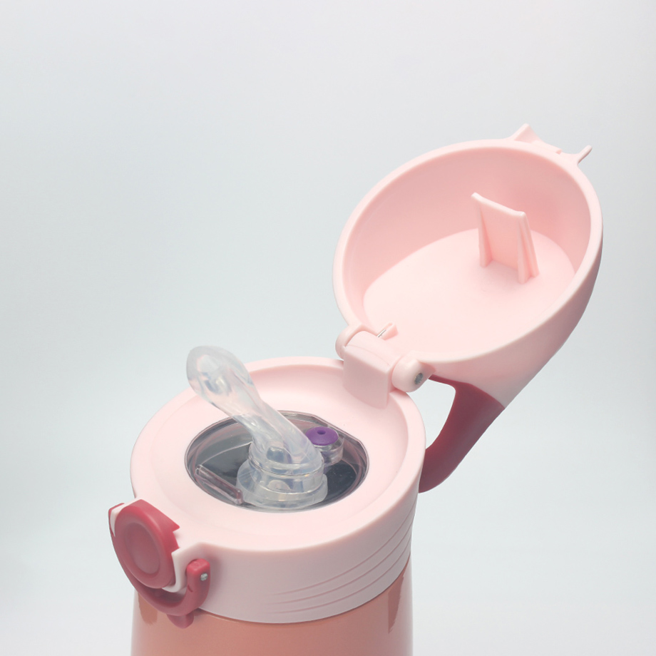 Stainless Steel Hot Water Bottle with Cover for Kids Children Baby Straw