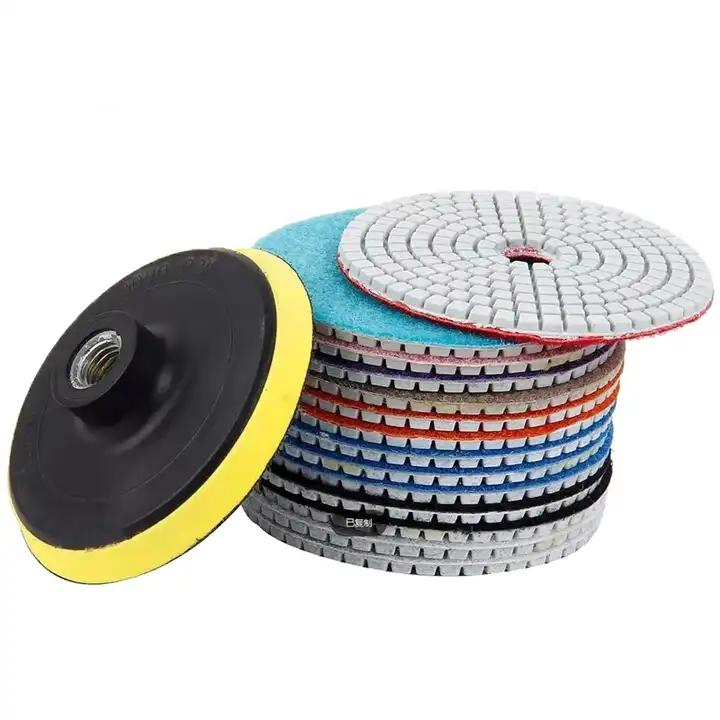 80-180mm Resin Bond Wet or Dry Diamond Polishing Pads for Marble Granite Stone Quartz Concrete Rock