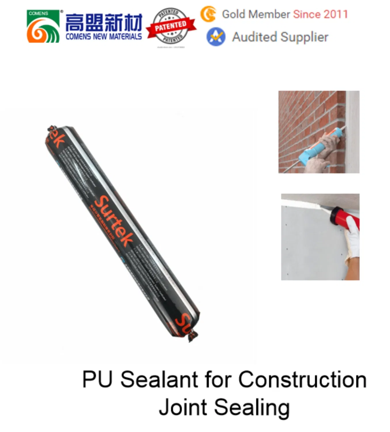 One Component, Polyurethane (PU) Sealant for Construction Surtek 3511 (Gray)