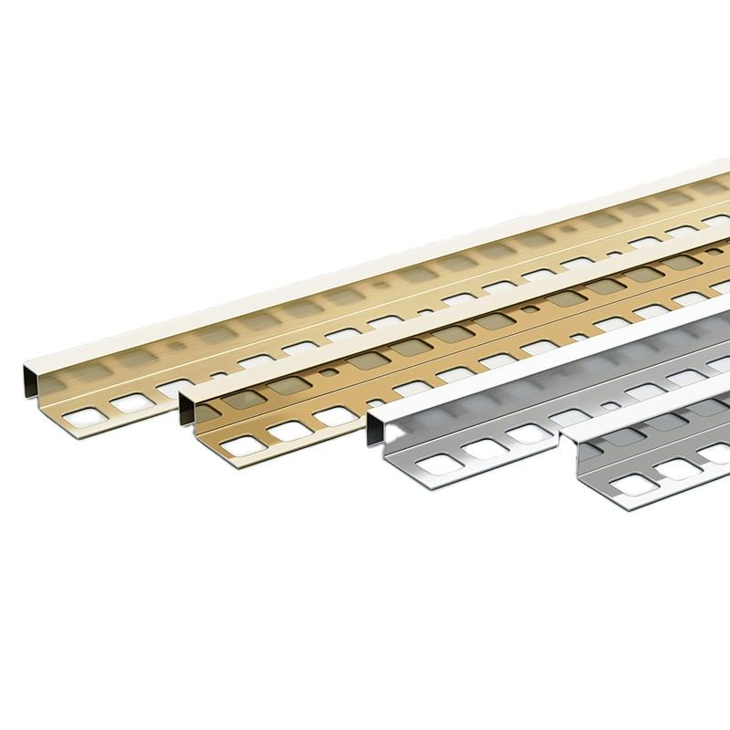 Foshan Factory Stainless Steel Profile Gold Strip Decoration Tile Corner Trim Stainless Steel