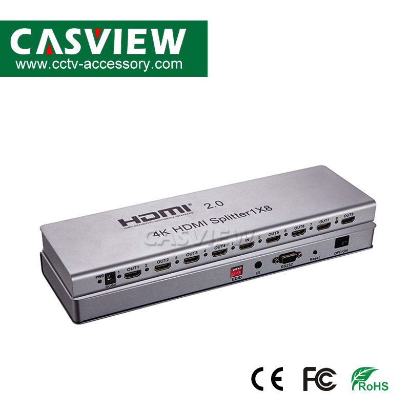 HDMI-сплиттер 1x8 4K HDMI 2.0, Plug & Play