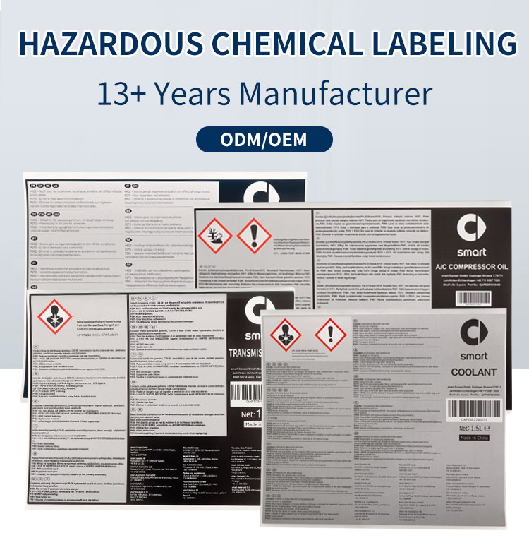 Custom Stickers Self-Adhesive Labels for Hazardous Chemicals