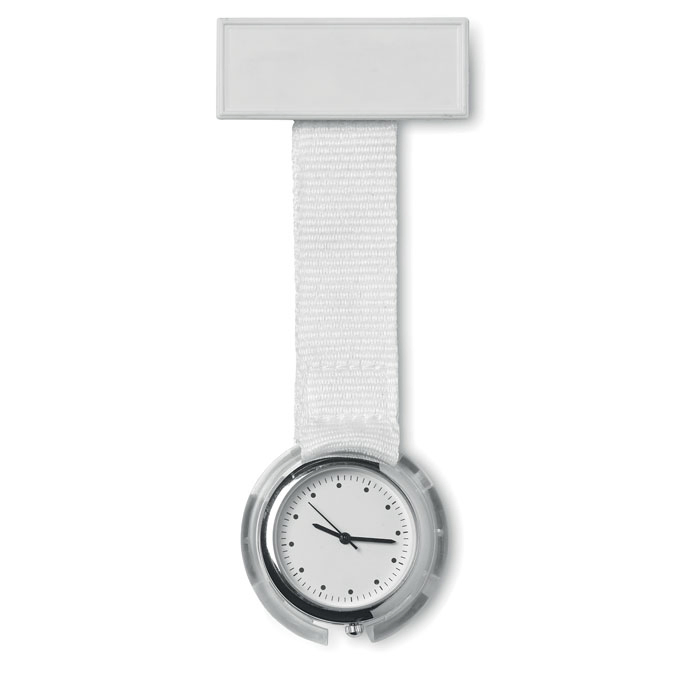 Analogue Nurses Watch with Plastic Tag and Polyester Strap