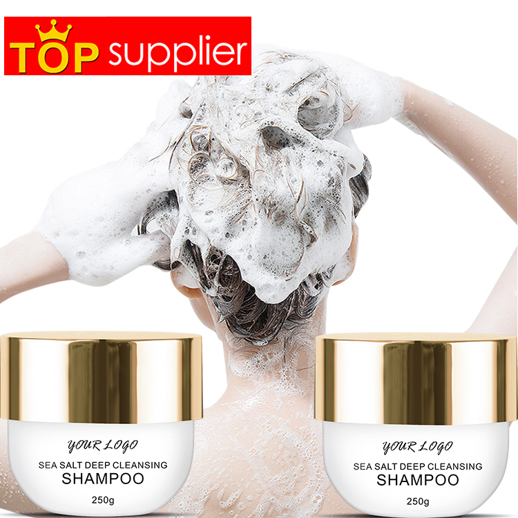 OEM Manufacturer Labels Fully Seaweed Salt Hair Deep Cleansing Scrub Hair Cleaning Shampoo