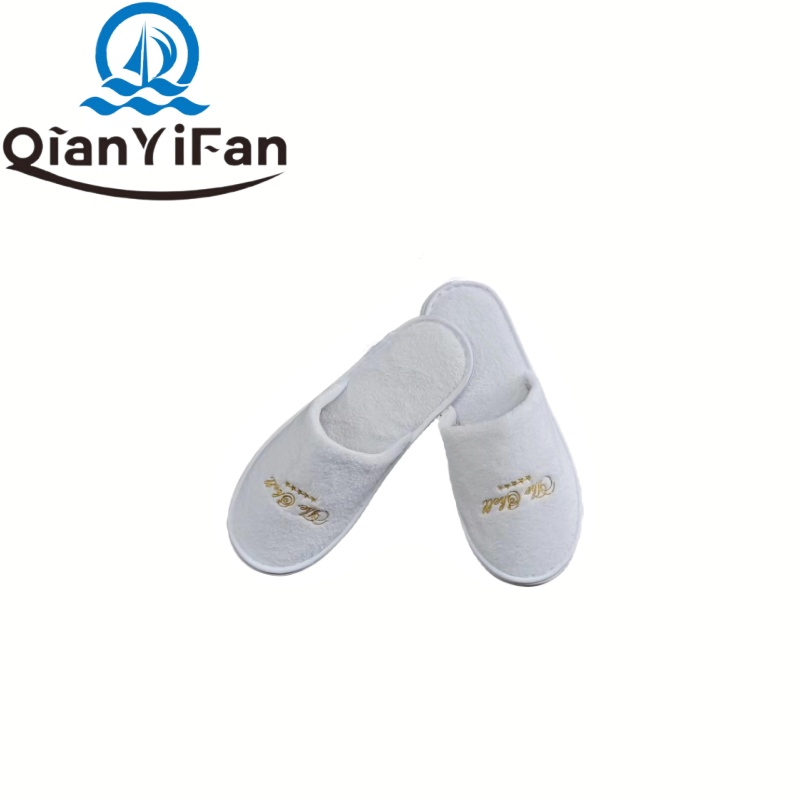 Premium Hotel Slippers with Coral Fleece and Embroidered Logo