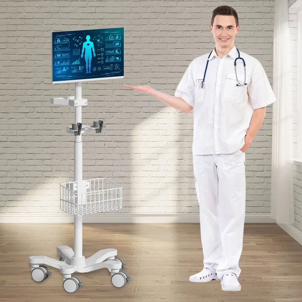 Mobile Endoscope Trolley Cart with Lightweight Aluminum Frame