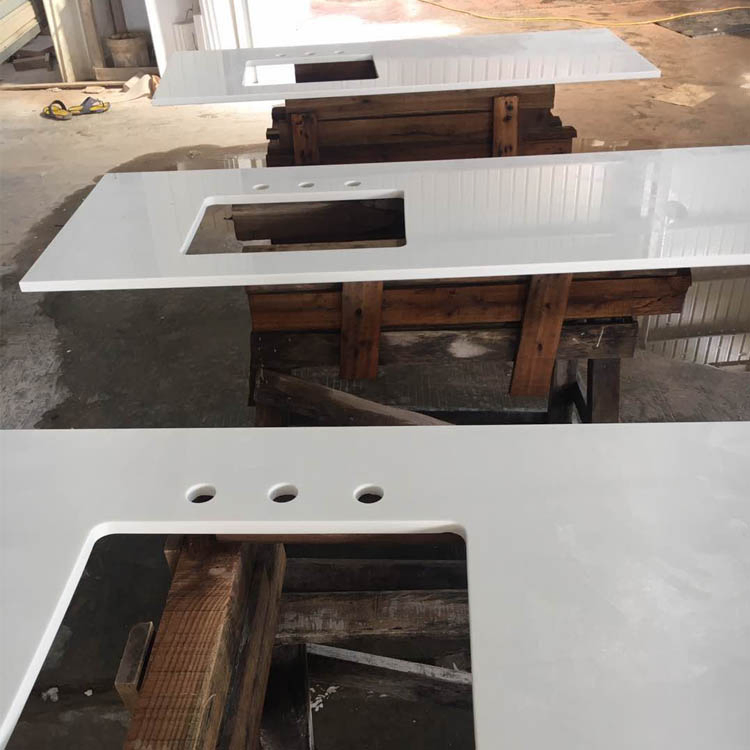 Artificial White Marble Nano Crystal Glass Stone Countertops and Vanity Top