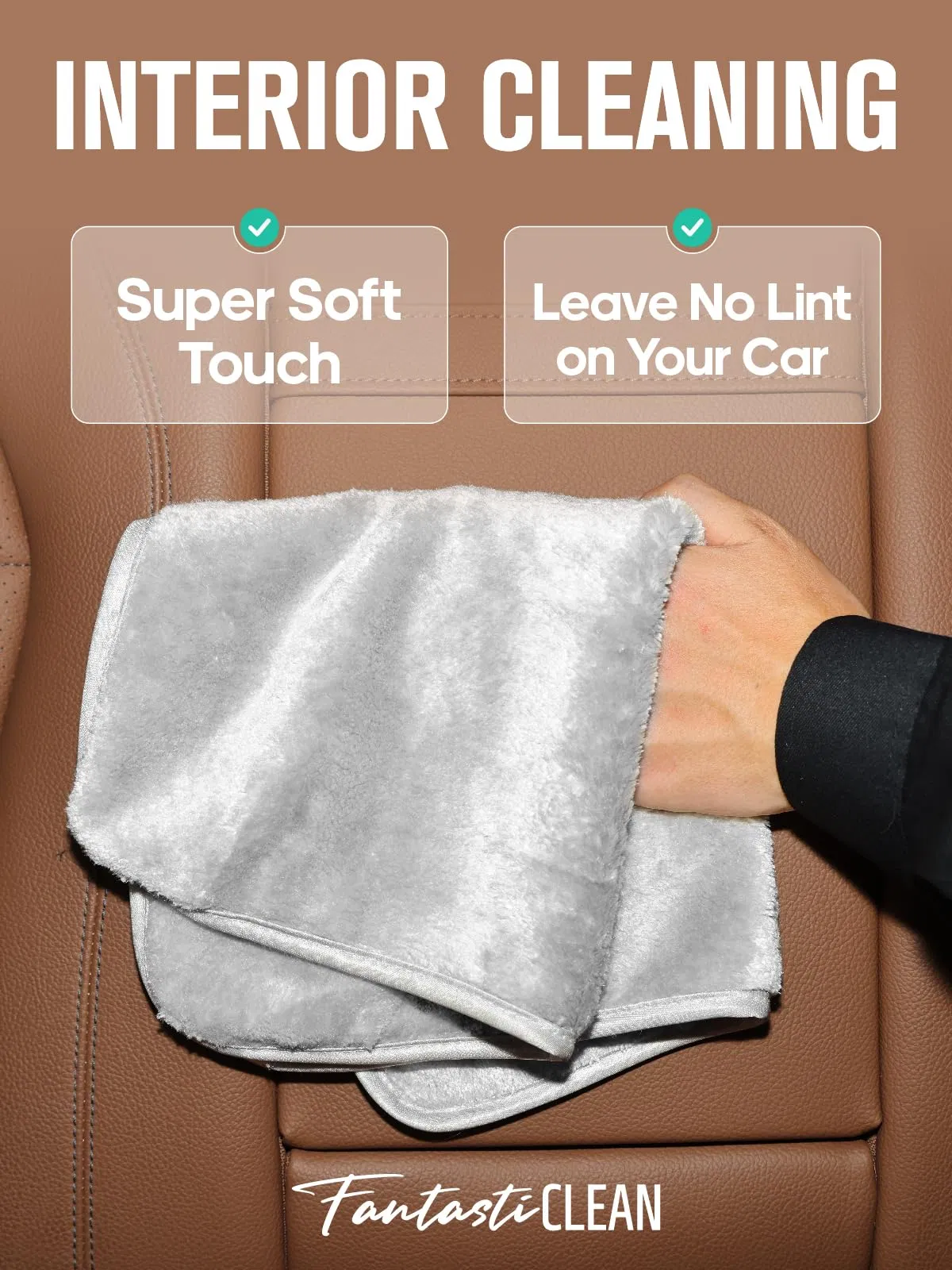 Premium 6pack 700GSM Car Quick Dry Towel Microfiber Cleaning Cloth with Twisted Loop & Coral Fleece