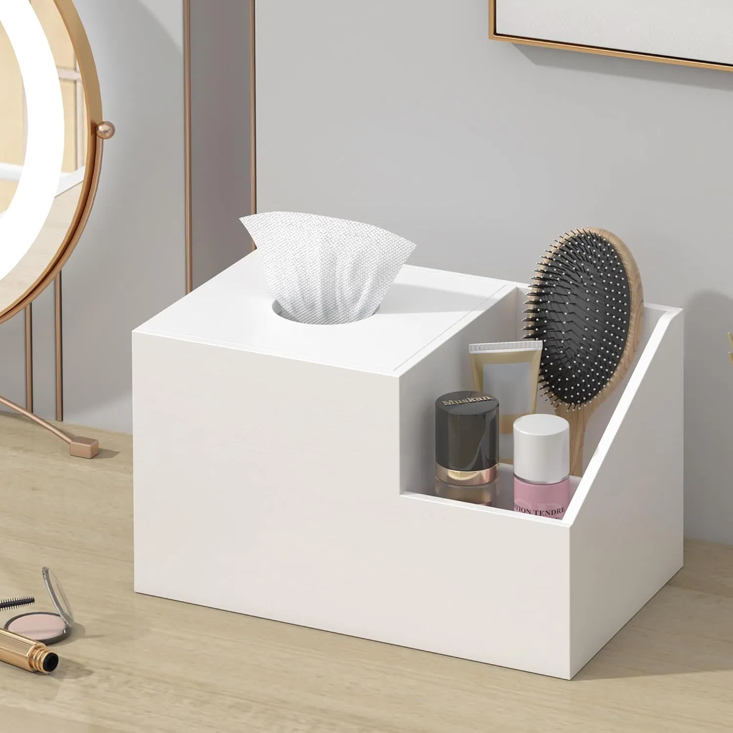 Bamboo Home Creative Living Room Bedroom Multi Functional Tissue Box