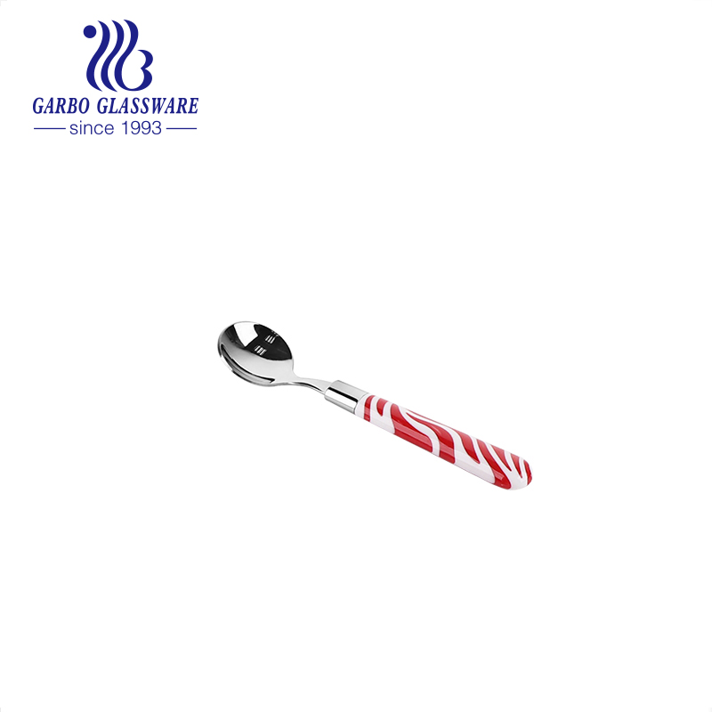 Silver Color Stainless Steel Dinner Knife with Red Plastic Handles Flatware for Daily Use Dinnerware