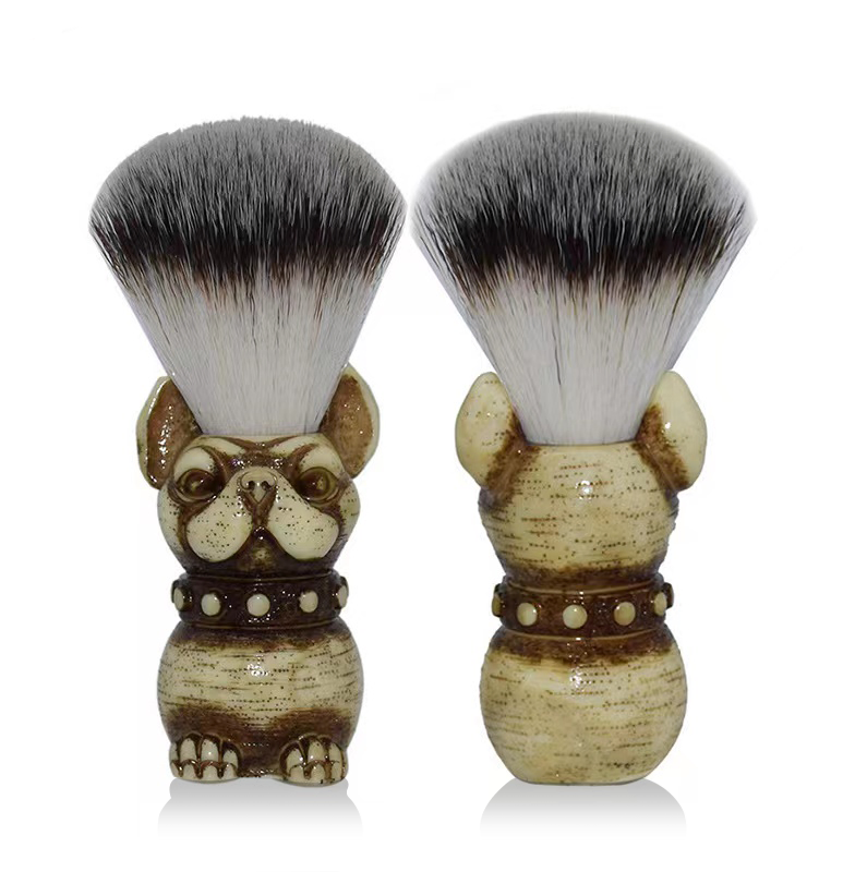 Barber Vegan Grooming 30mm 22mm Shaving Mug Cream Razor Brush Set Legacy Luxury Black Stand Soap DIY Skull Shave Mug Brush
