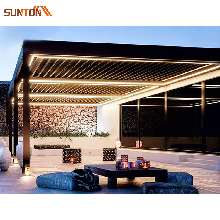 3X3 3X4 4X4 6X4 M OEM Factory Modern Outdoor Bioclimatic Pergola Aluminum Louver Pergola