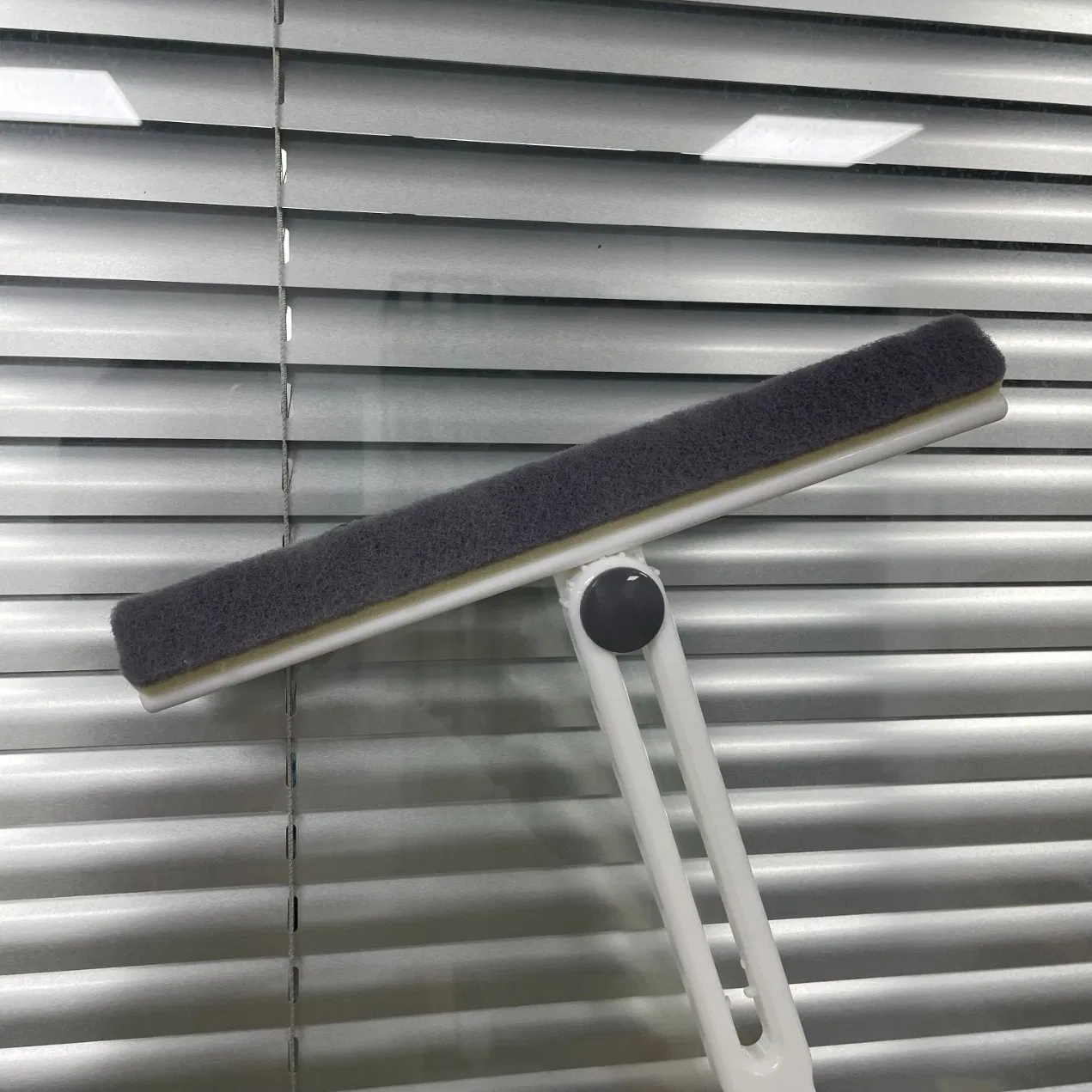 Double-Sided Use Soft Scraper Window Cleaner with Plastic Handle Home Bathroom Shower Glass Wiper