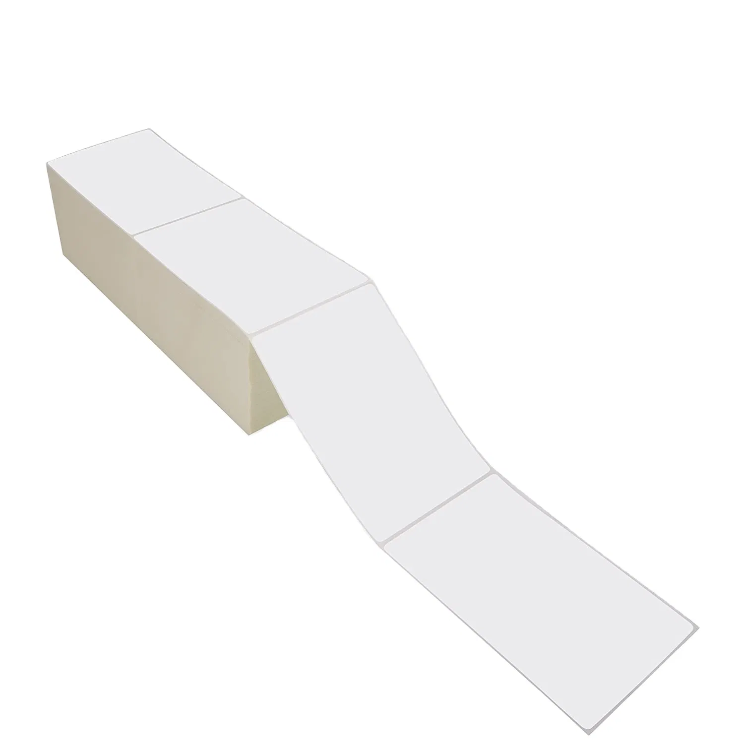 Folded 2 Stacks of 4" Thermal Labels (2000 label rolls per stack)