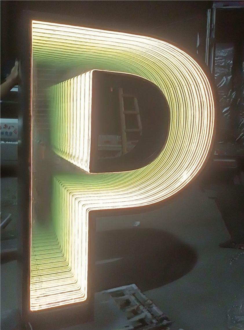 Infinite Tunnel LED Letter Sign Board Outdoor LED Big Letters