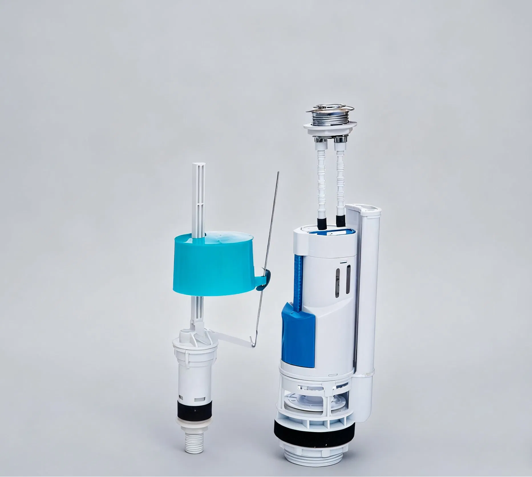 Single or Double Push-Button Toilet Tank Parts Siphone Type Cistern Flush Mechanism