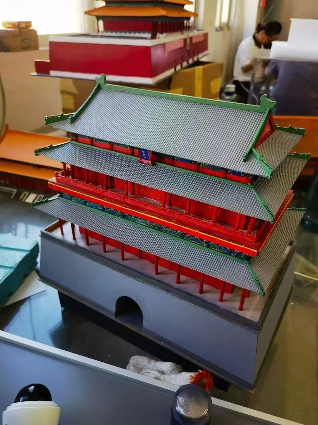 Office-Ready Hand-Made Ancient Architectural Model for Museum Exhibition Display