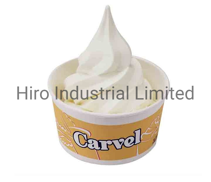 Custom Printing Frozen Yogurt Different Size Disposable Single/Double PE Coating Kraft Paper Ice Cream Cup