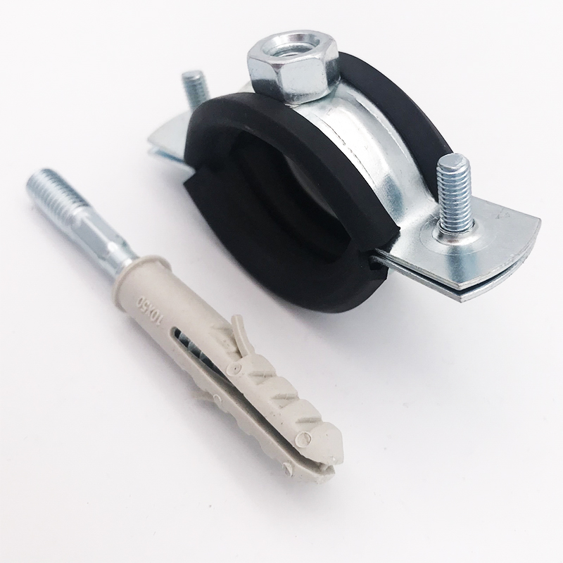 2025 New M8 Pipe Manufacturers 60mm Pipe Clamp Fittings Tube Clamp Pipe Holder Rubber Fixing Clamp