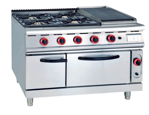 Compact Stainless Steel Gas Stove: Versatile Heavy-Duty Burner for Restaurants