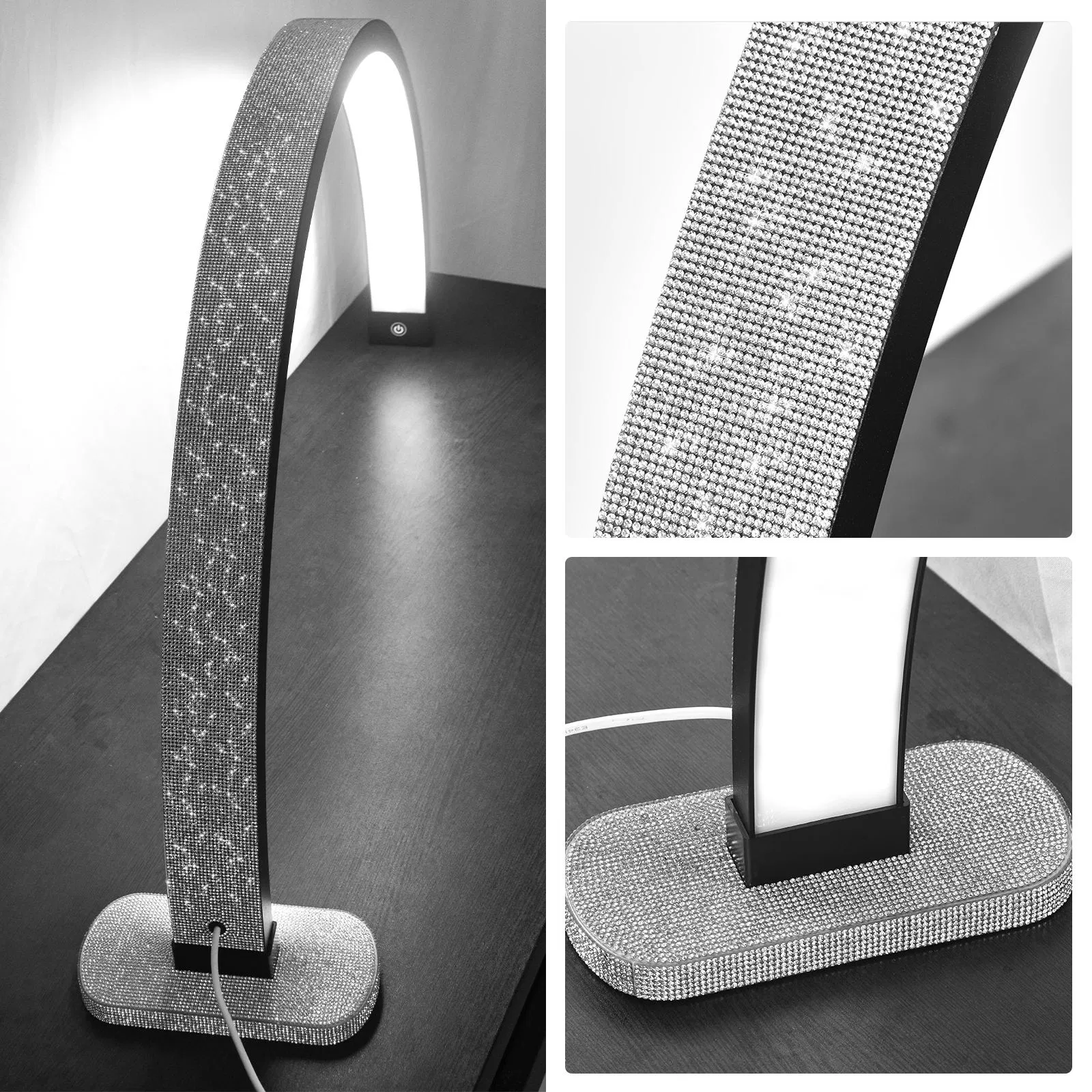 Manicure Lamp with Rhinestone Half Moon Lash Light Nail Lamp for Nails