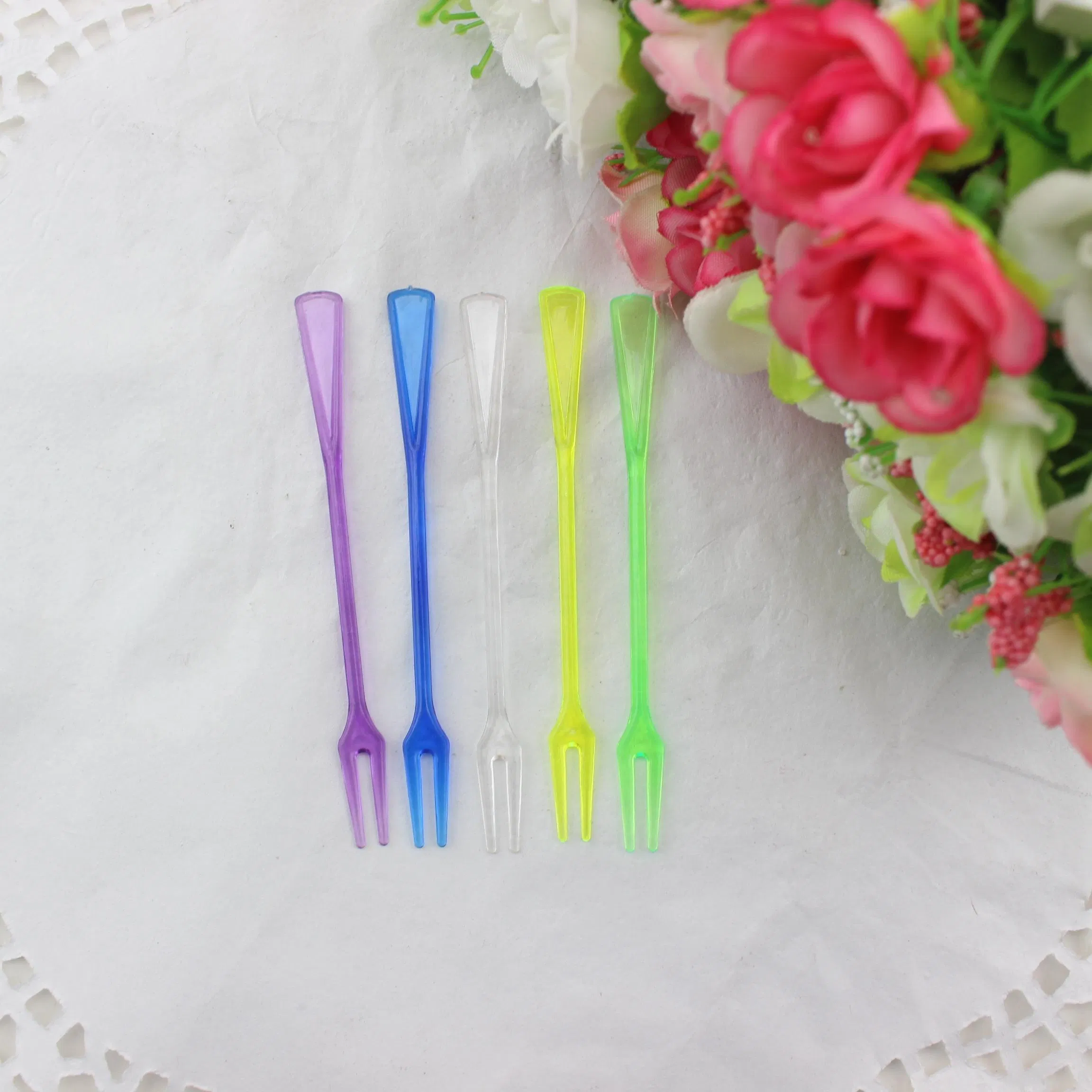 Colorful Disposable Plastic Fruit Skewers for Festive Events