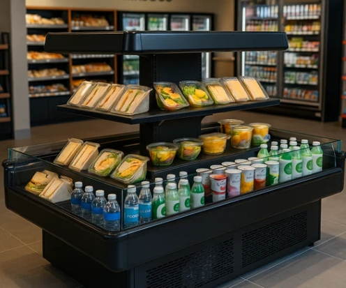 Металлический дисплейный шкаф для магазина