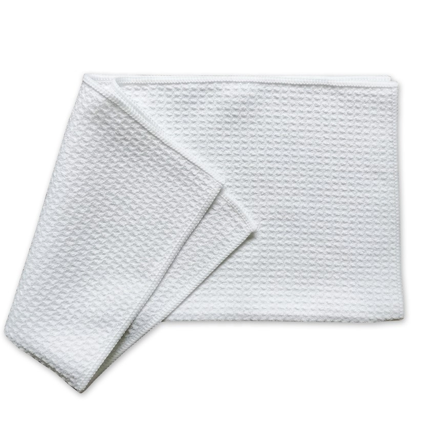 Blank Sublimation Waffle Weave Dish Towel White Microfiber for Print Custom Size 390 470GSM