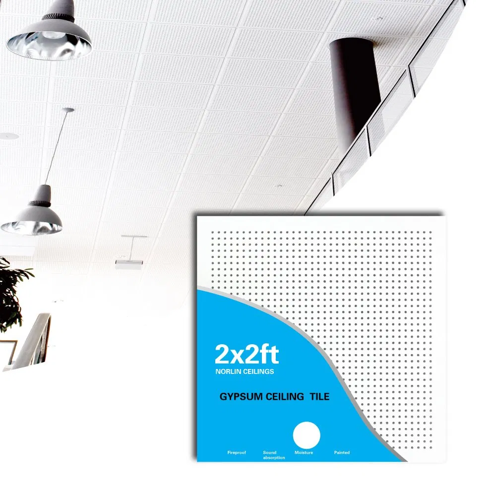 Suspended Acoustic Perforated Gypsum Ceiling Sound-Absorbing Ceilingt Tiles