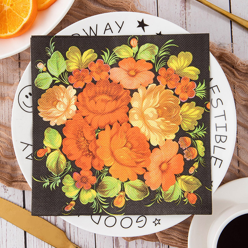 Luxurious Smooth Linen Feel Soft Multi Ply Paper Printing Napkin Paper
