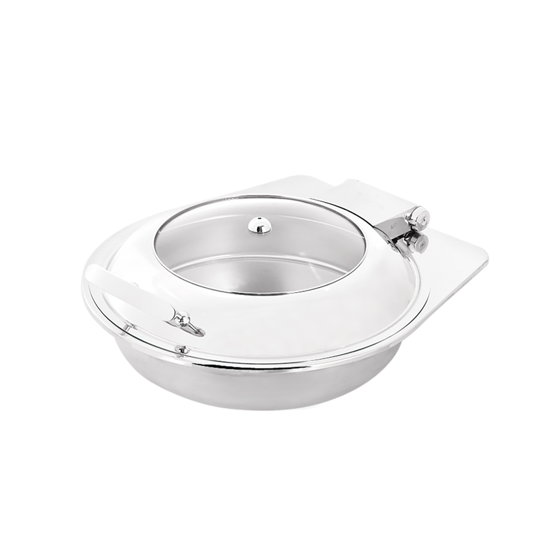 Stainless Steel Glass Cover Luxury Round Self/Service Food Heater Self/Service Stove