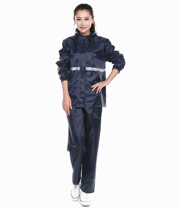 Reflective Lightweight Fluorescent Green PVC Waterproof Raincoat