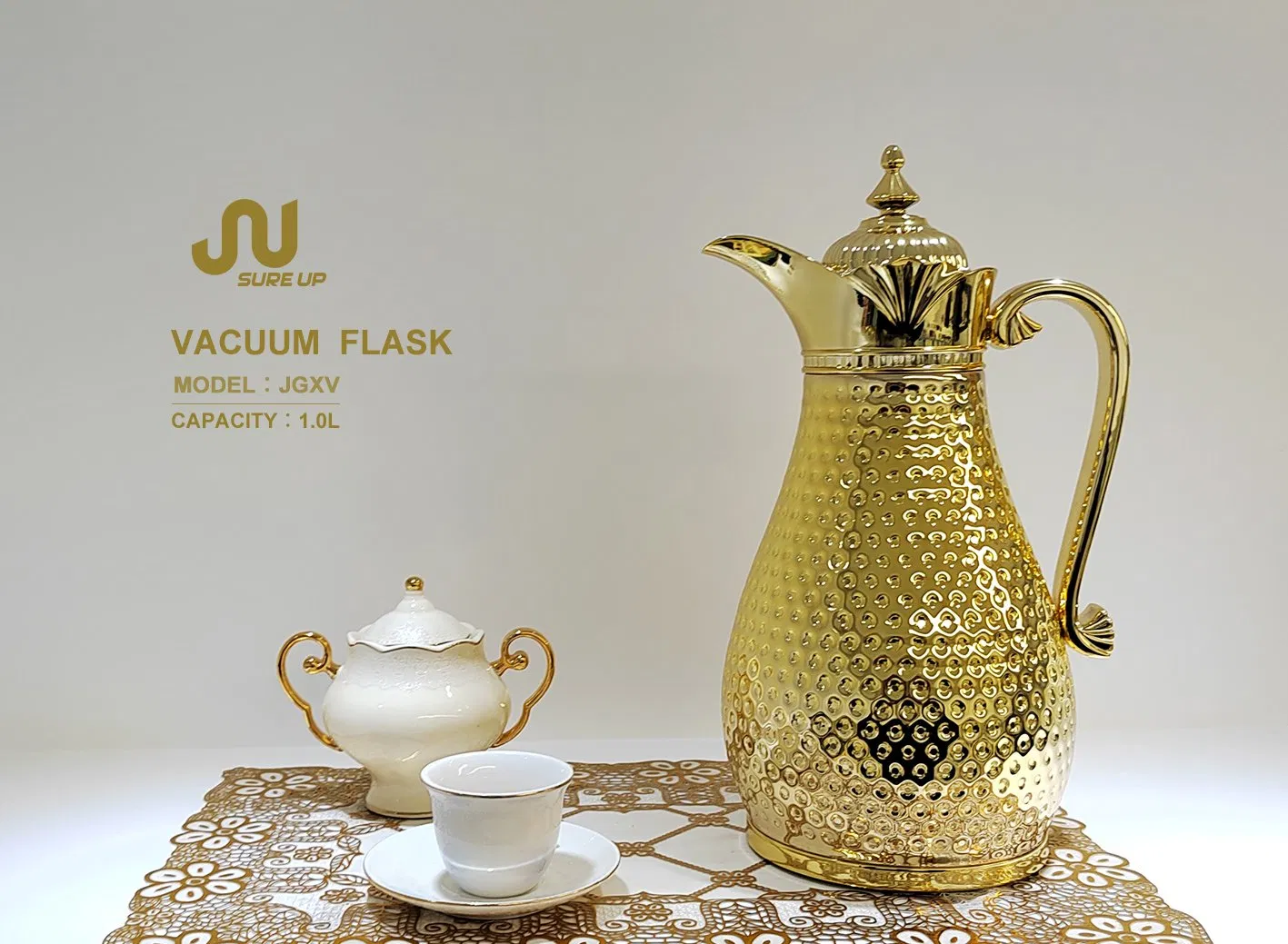 Даалла розовая с двойной стеклянной колбой 1L